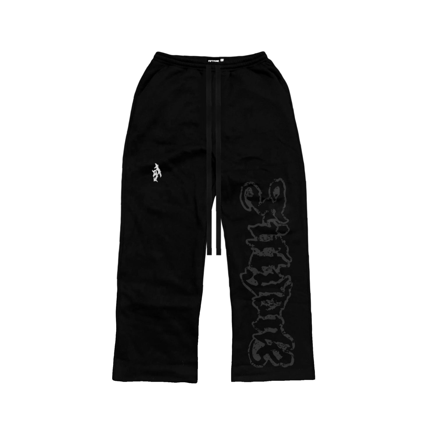 Mega Logo Sweatpants - Black - FIFTYONEBRAND