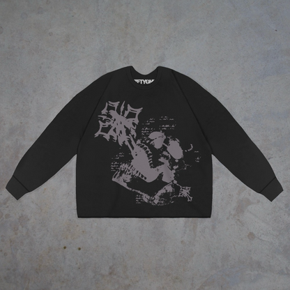 Skeletons Long Sleeve Tee - Black