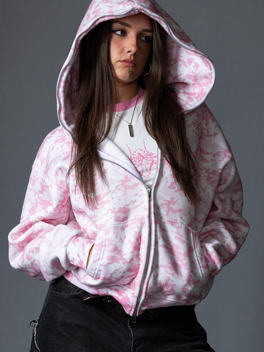 Logo Camo Full-Zip (Pink)