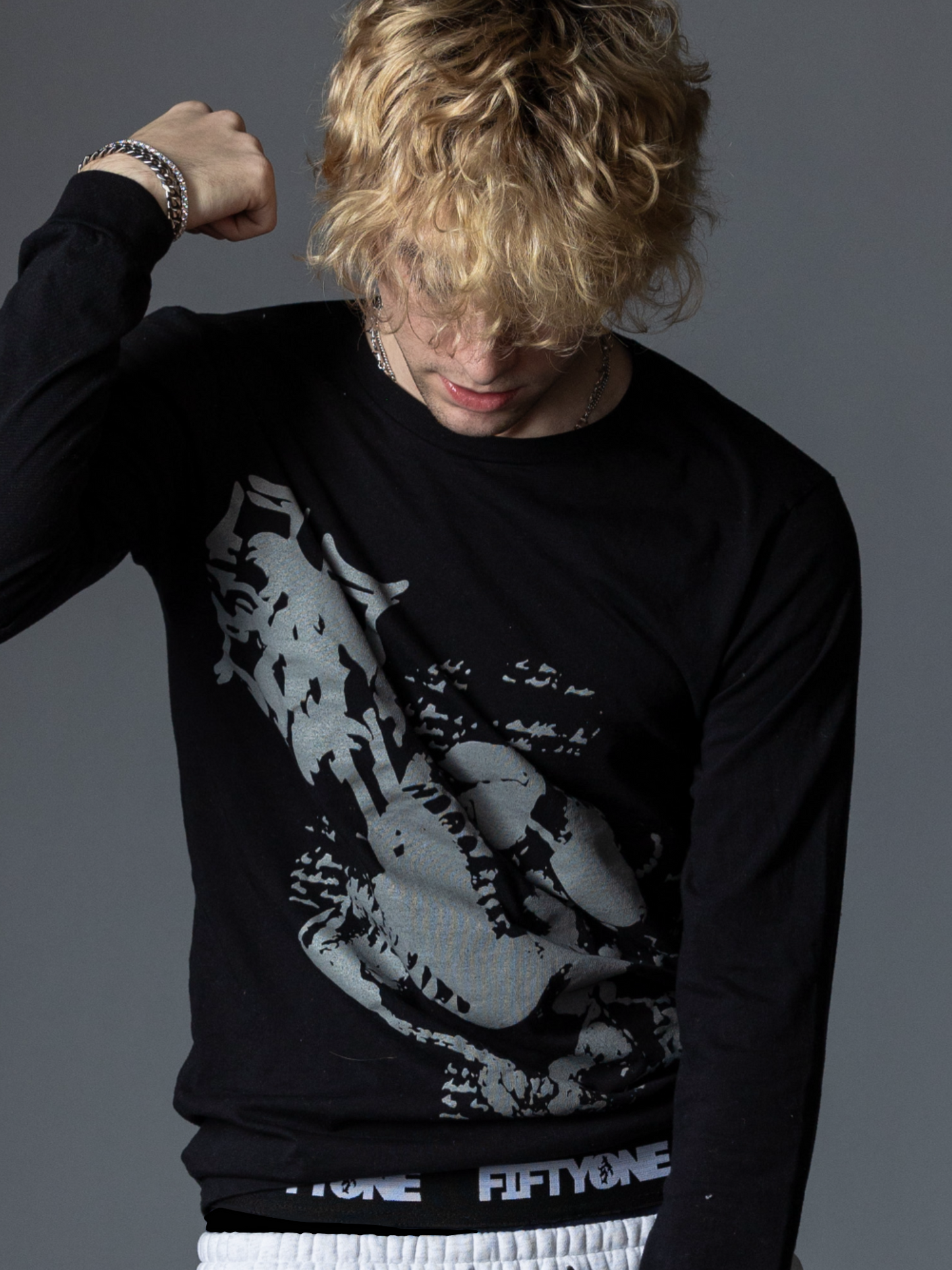 Skeletons Long Sleeve Tee - Black