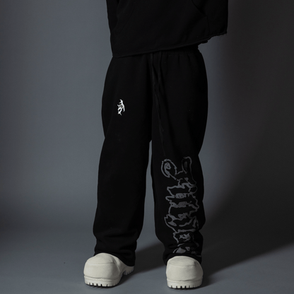 Mega Logo Sweatpants - Black - FIFTYONEBRAND
