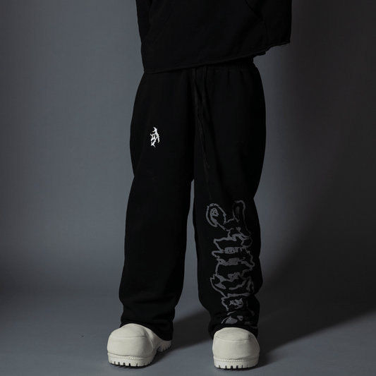 Mega Logo Sweatpants - Black - FIFTYONEBRAND