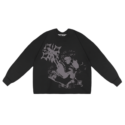 Skeletons Long Sleeve Tee - Black - FIFTYONEBRAND
